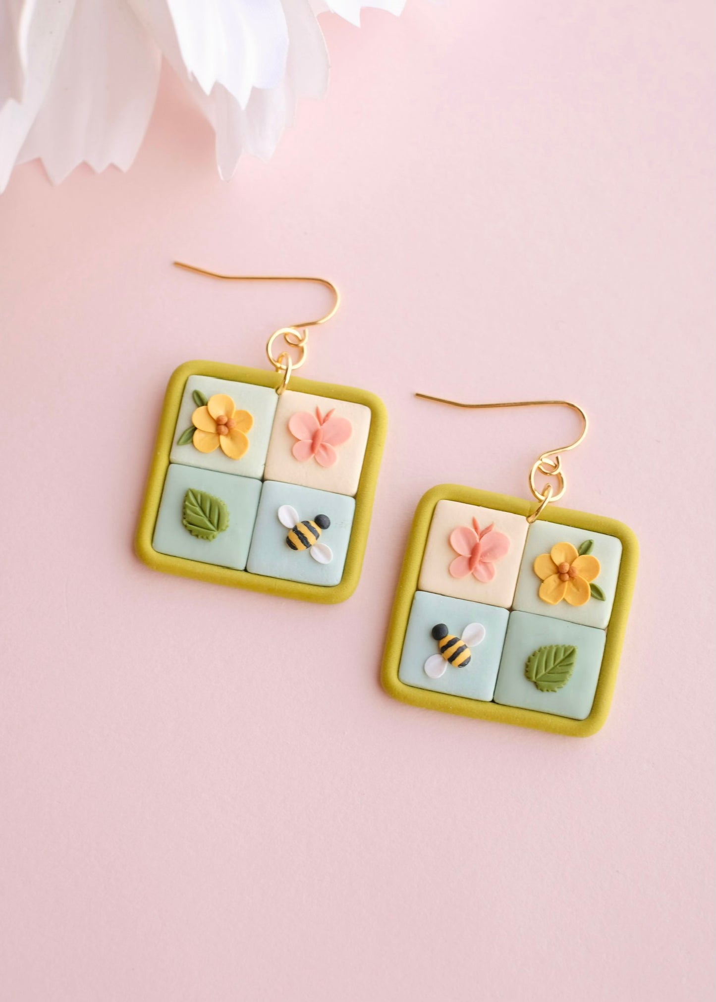 Spring Patchwork Earrings