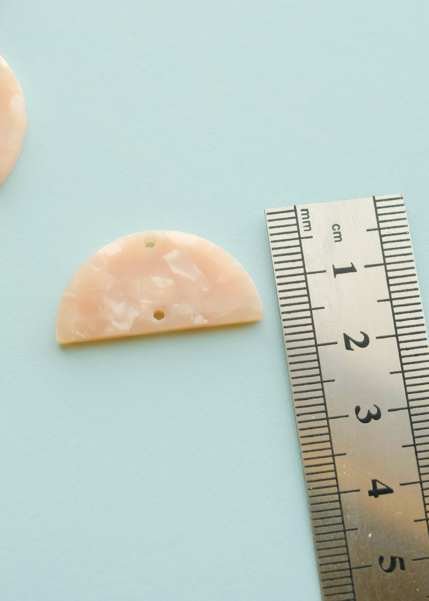 Pink Half Moon Connector Charms S.H.