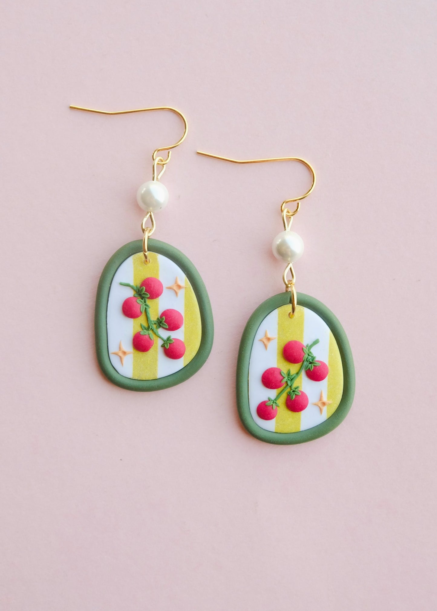 Tomato Stripe Earrings