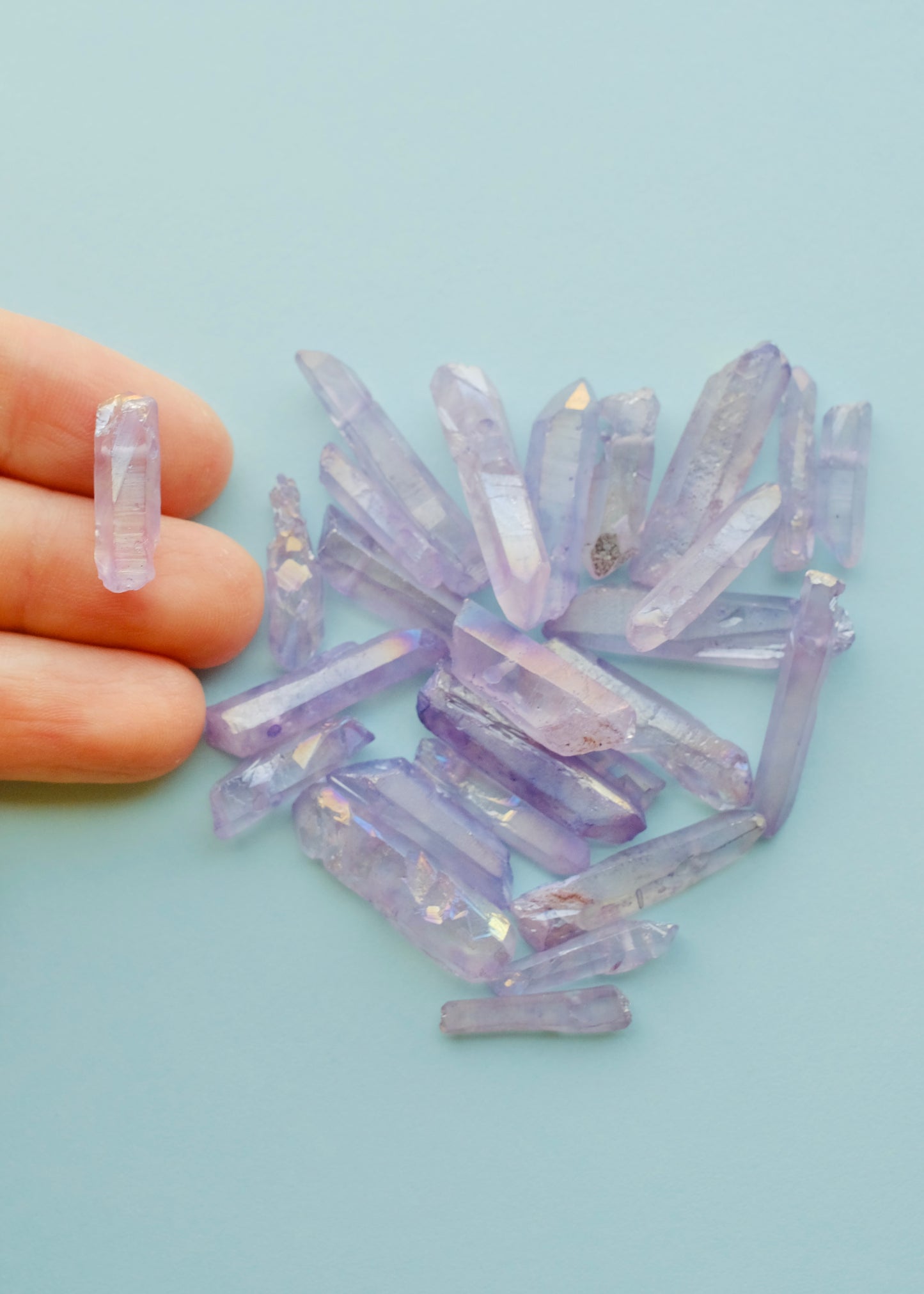 Purple Aura Quartz Crystal Beads S.H.