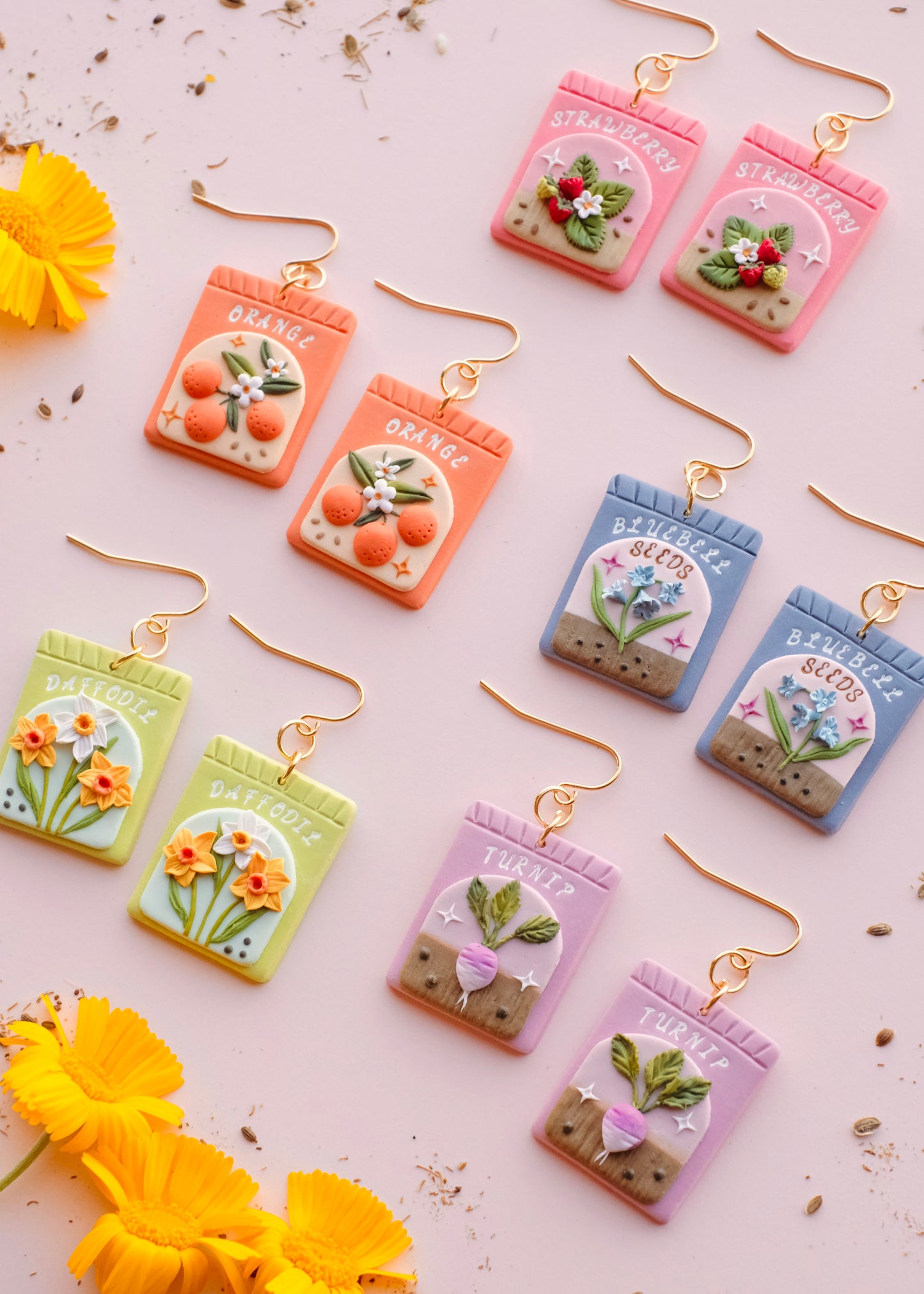 Limited Edition Spring Mix & Match Seed Packet Earrings