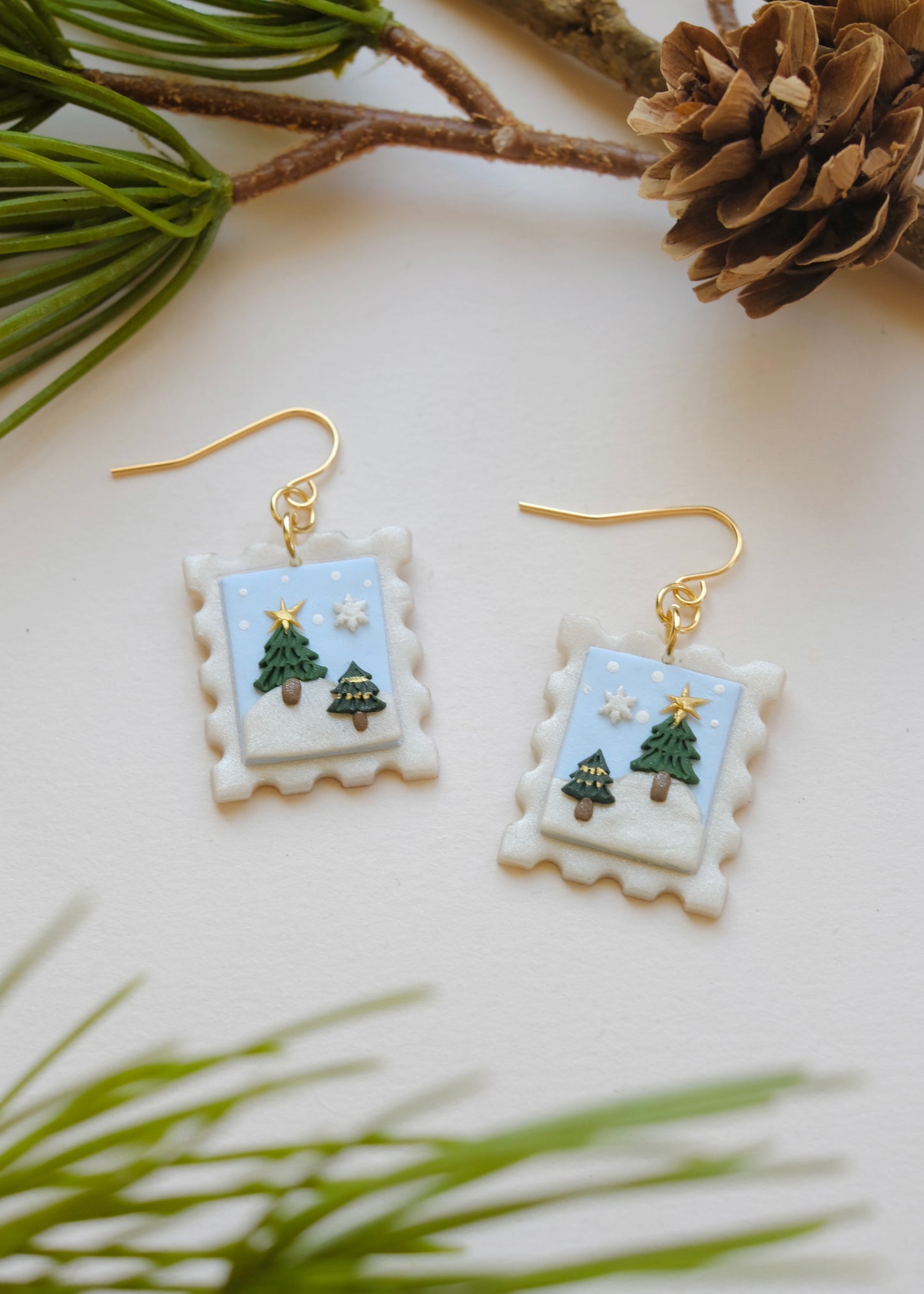 Mini Festive Stamp Earrings