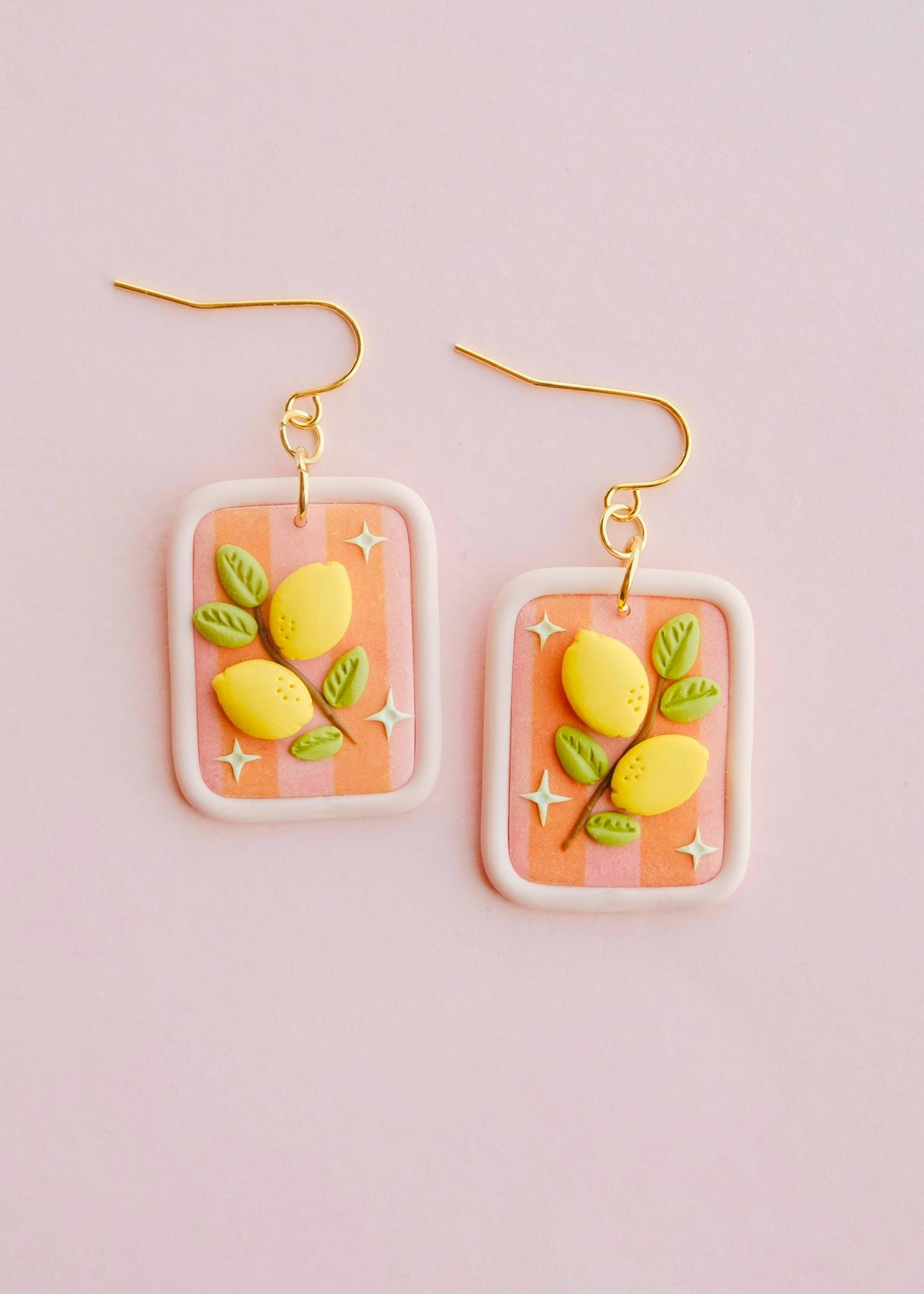 Lemon Stripe Earrings