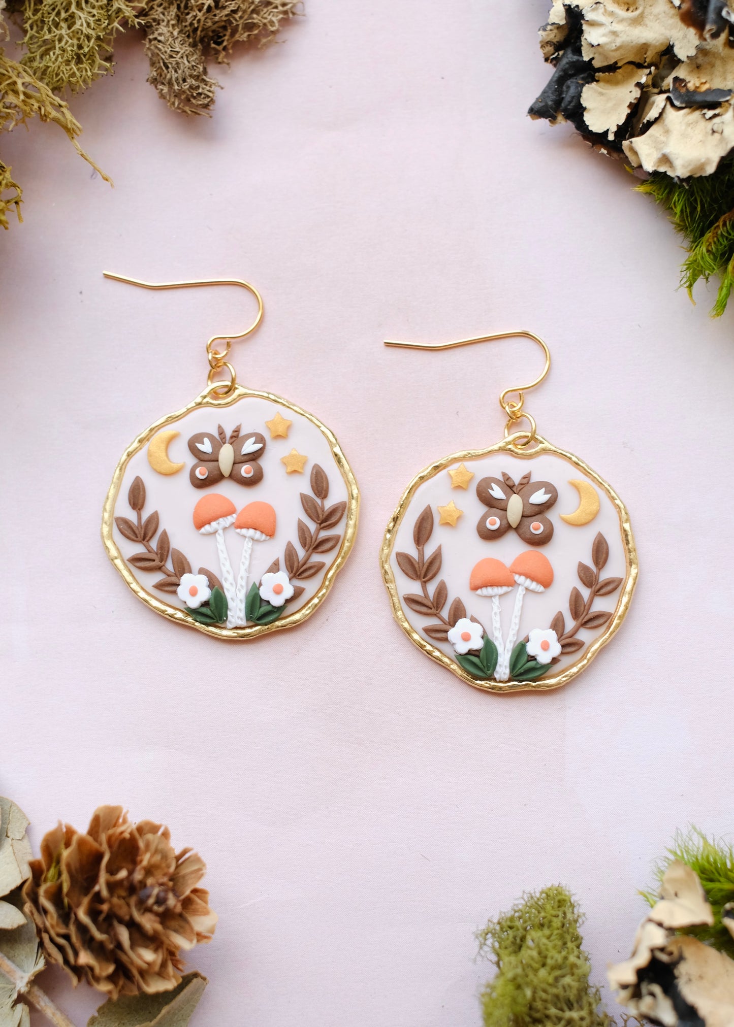 Forest Moth Earrings