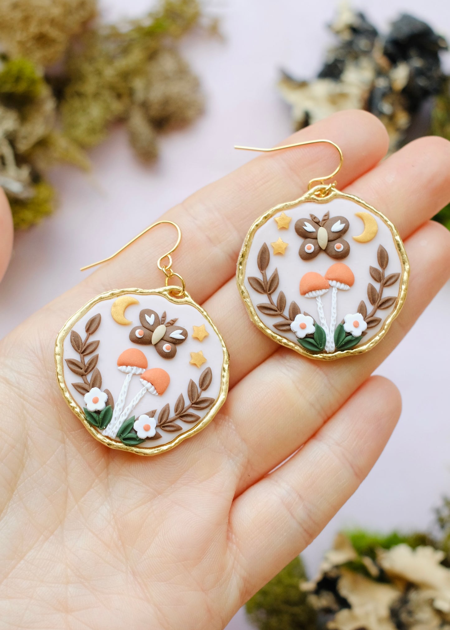 Forest Moth Earrings