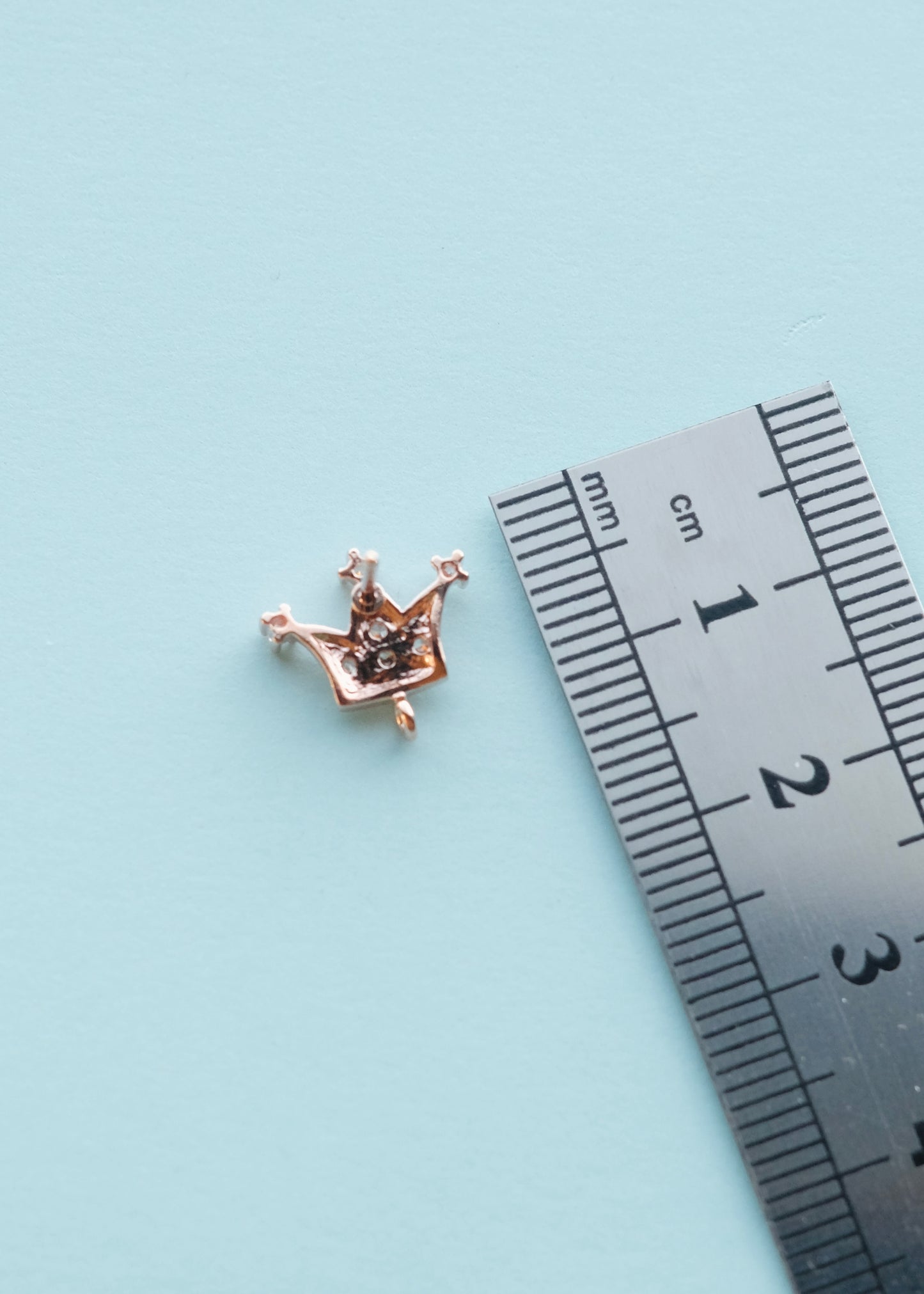 Rose Gold Crown Tiara Connector Studs S.H.