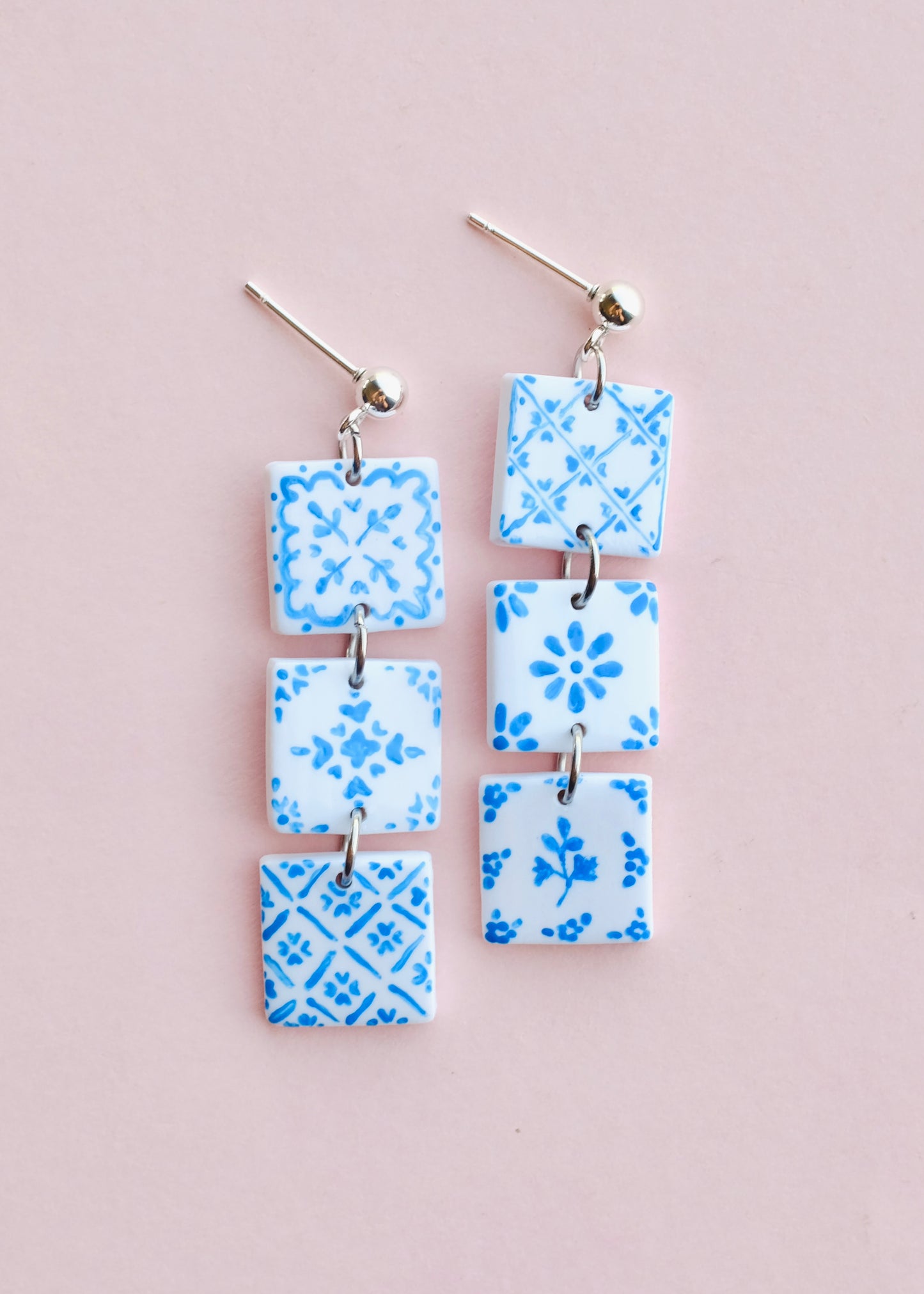 Italian Tile Dangle Earrings