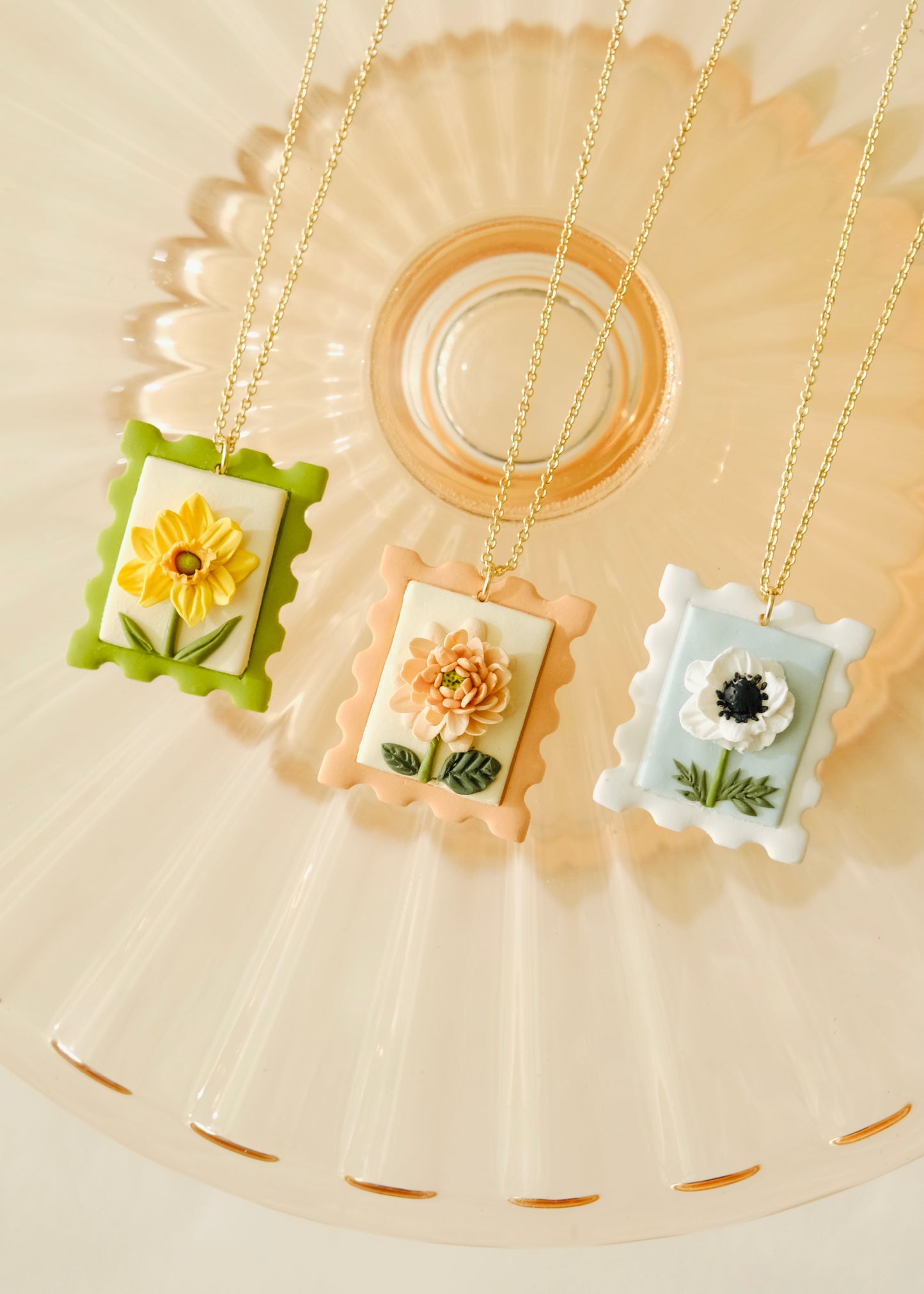 Floral Stamp Necklace