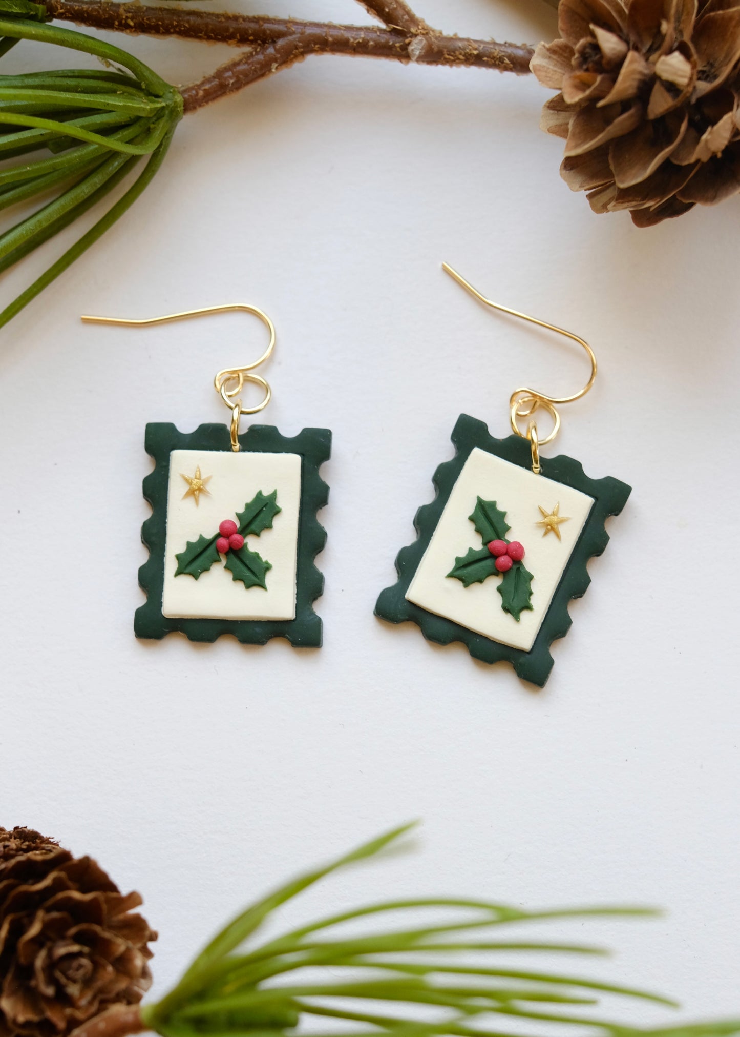 Mini Festive Stamp Earrings