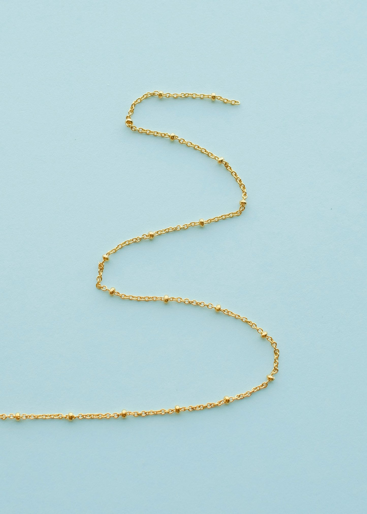 Gold-Plated Unfinished Satellite Necklace Chain S.H.