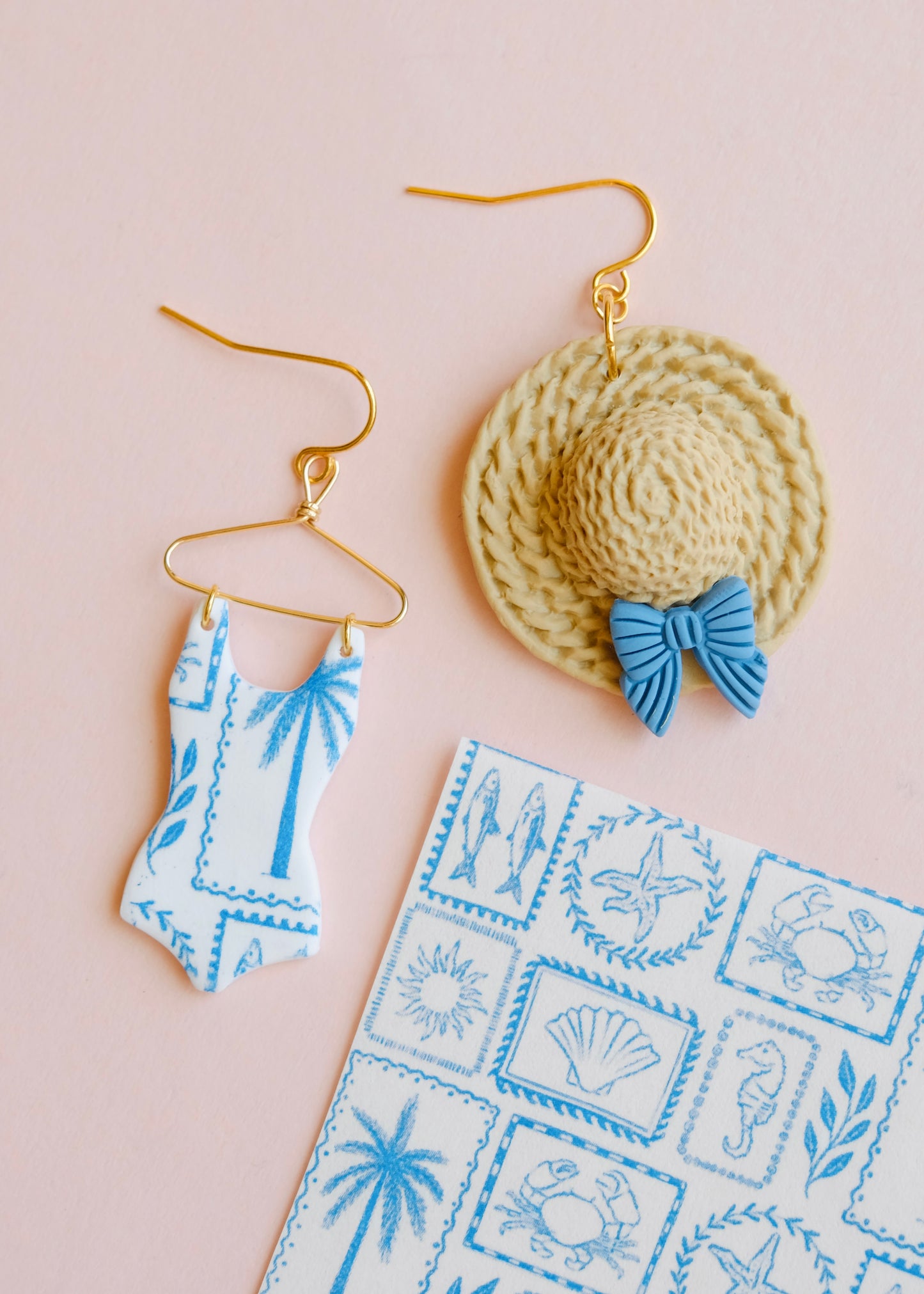 Swimsuit & Sun Hat Earrings