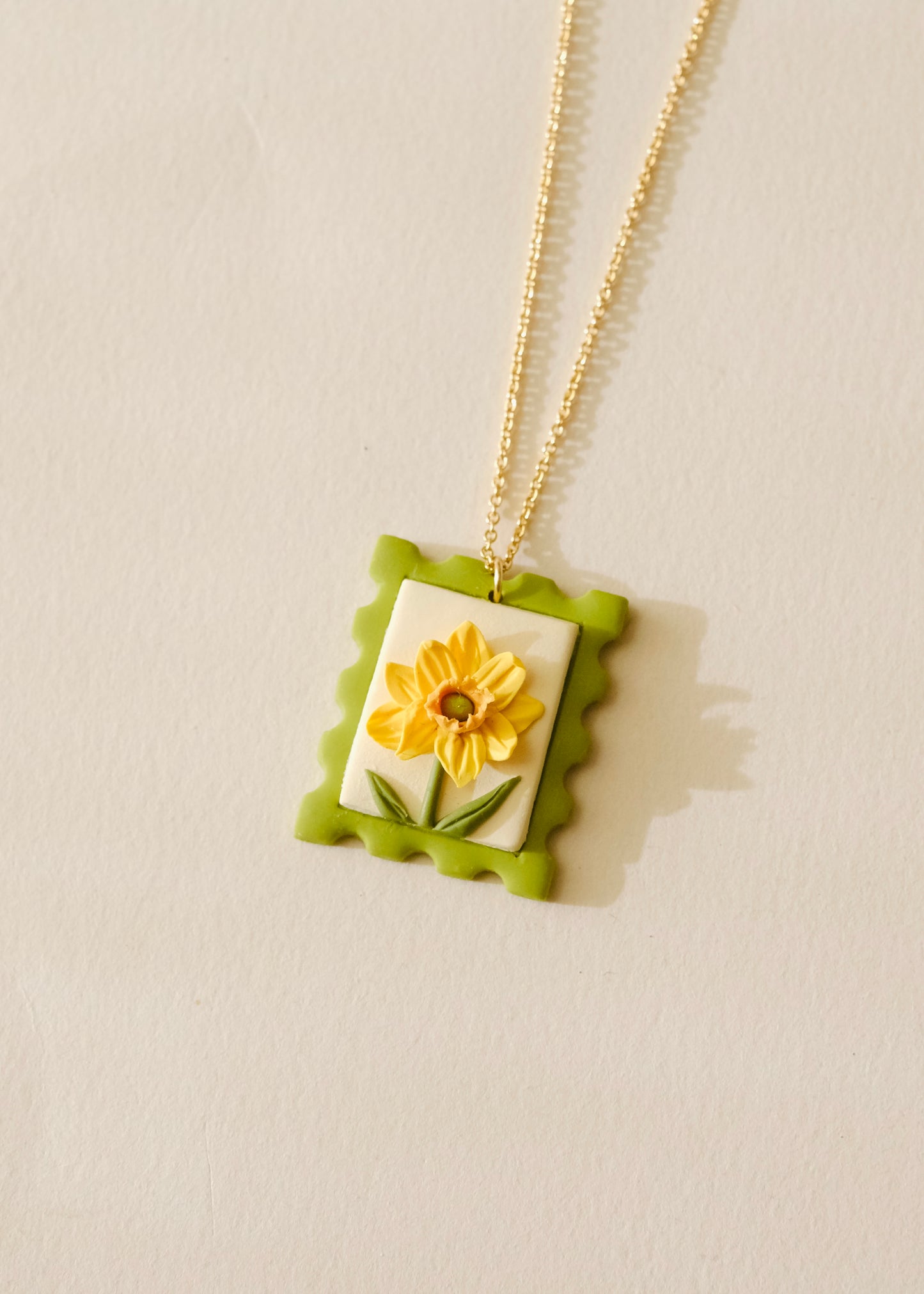 Floral Stamp Necklace