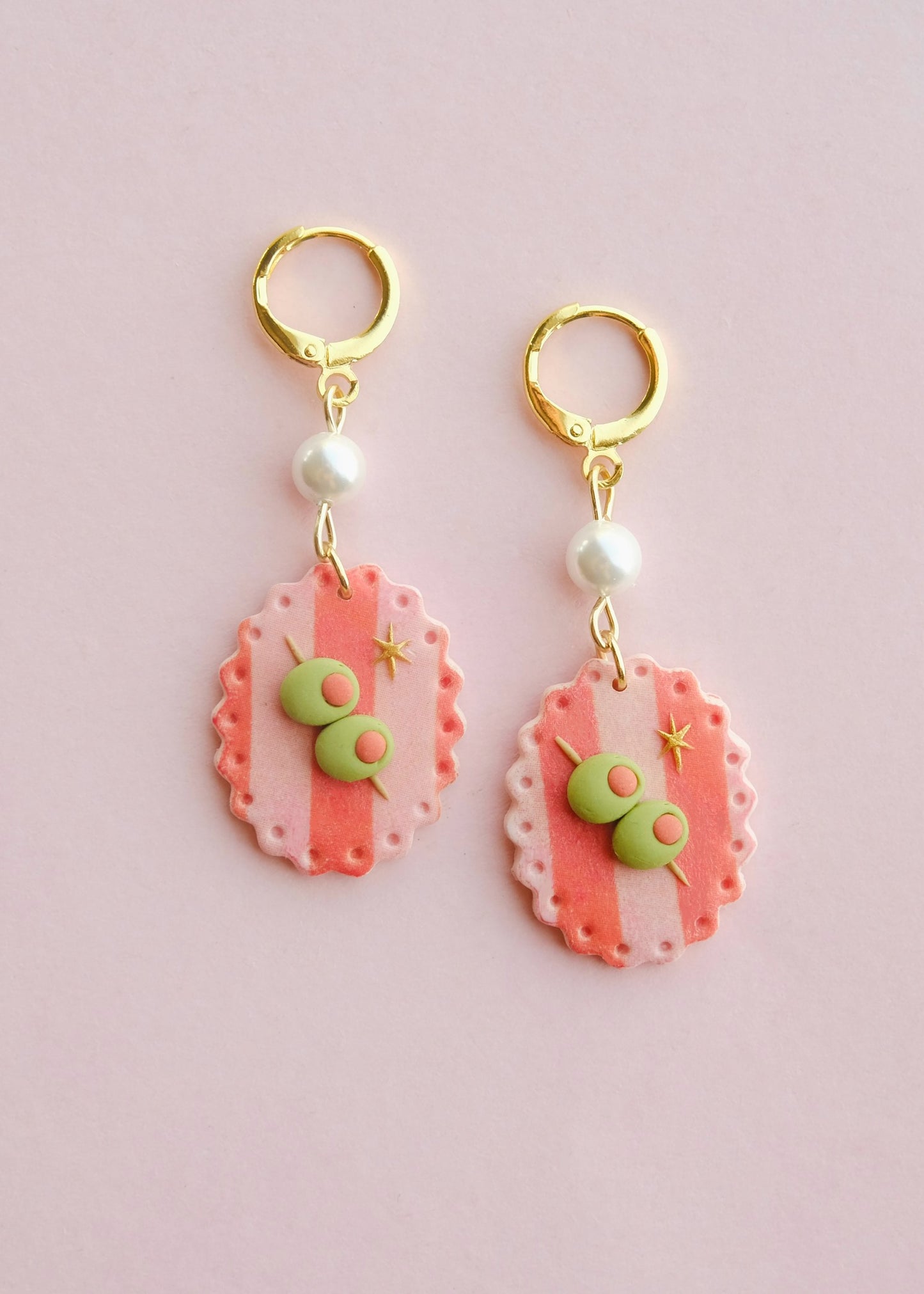 Olive Stripe Earrings