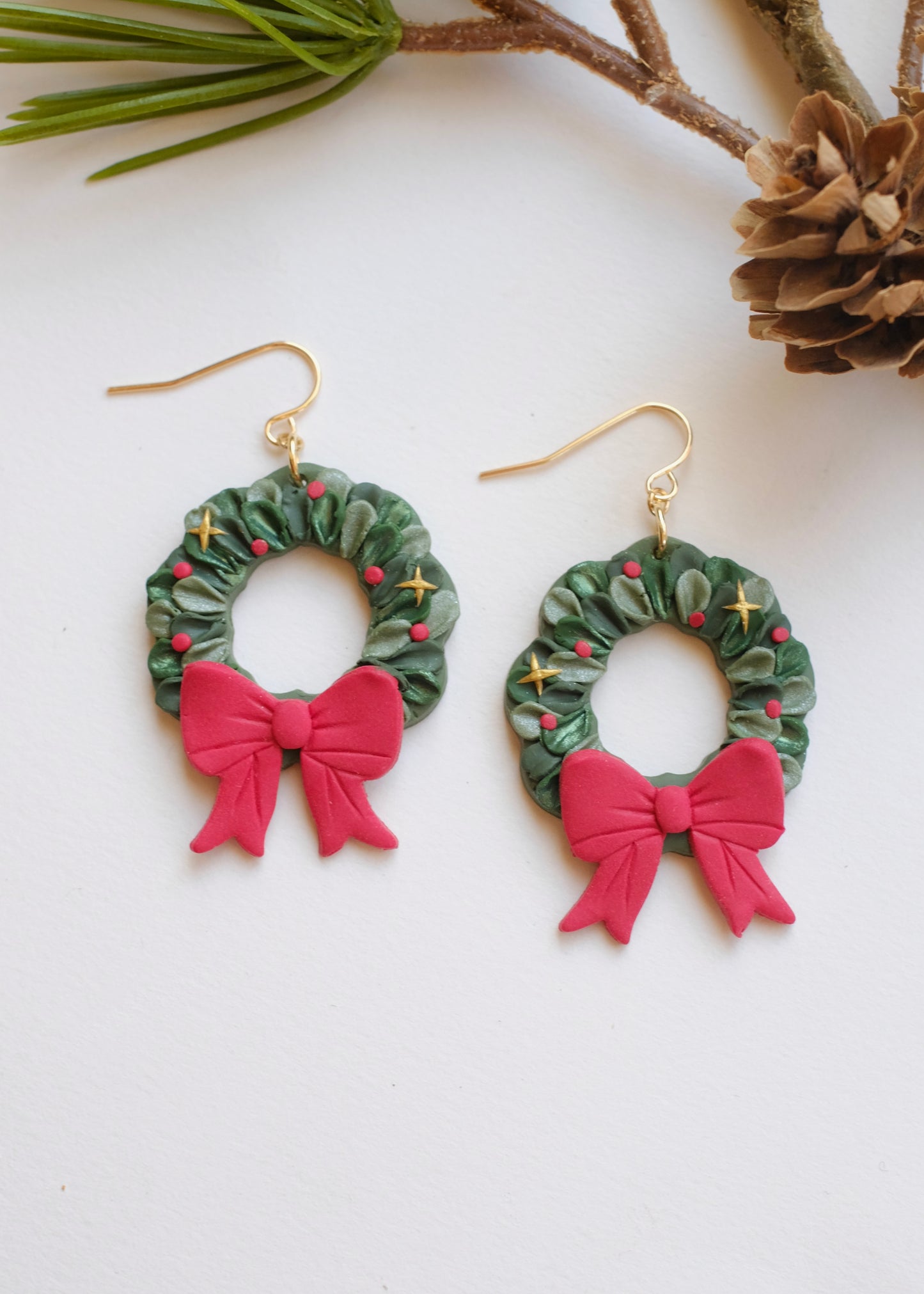 Holly Wreath Earrings