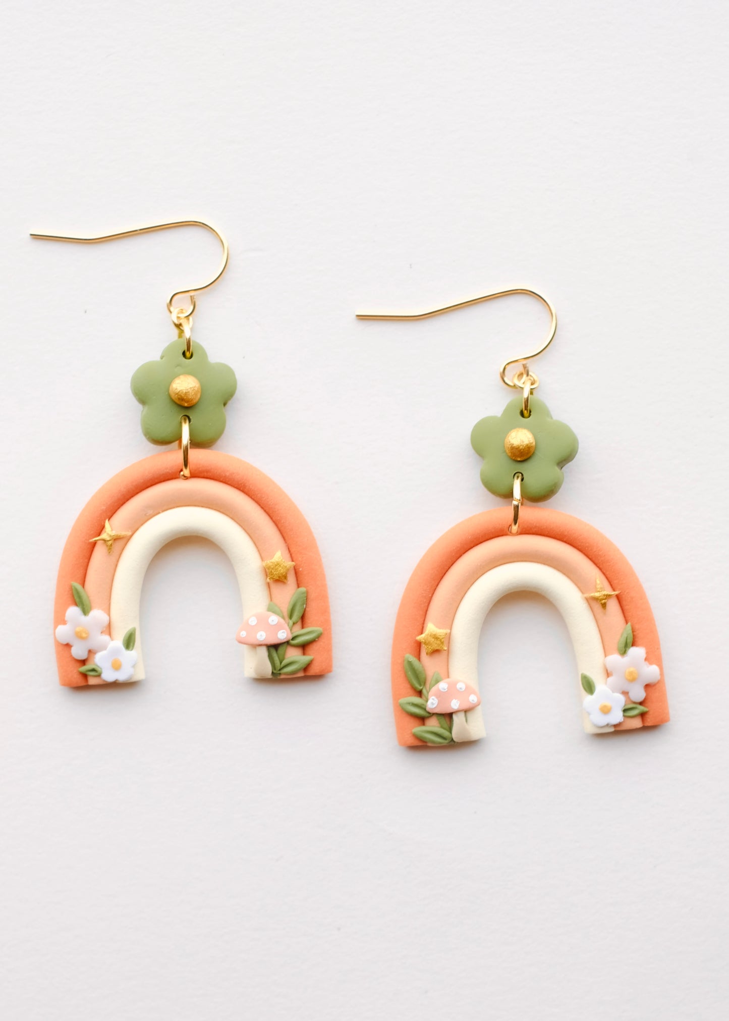 Mushroom Rainbow Earrings