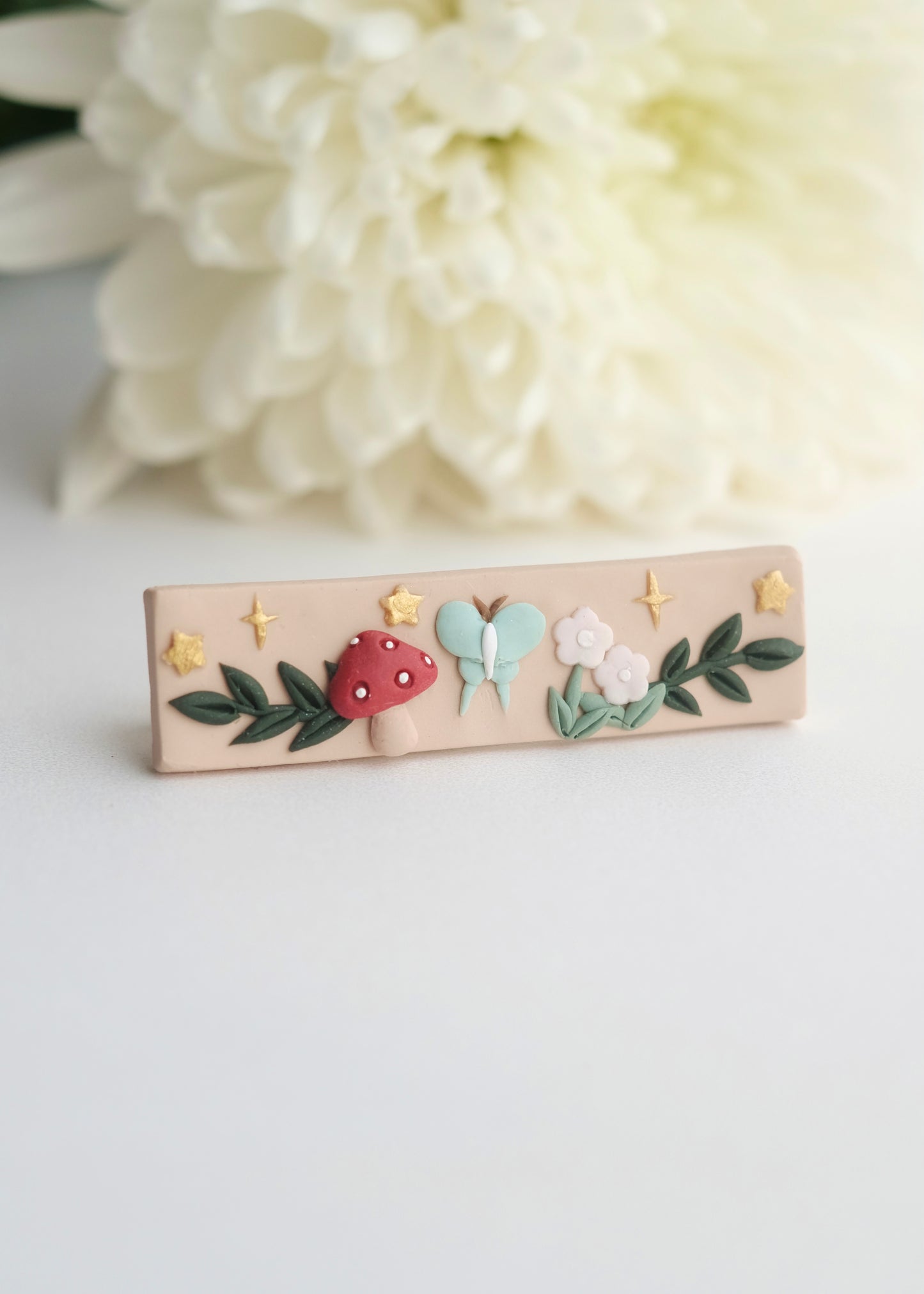 Luna Moth Garden Hair Clip
