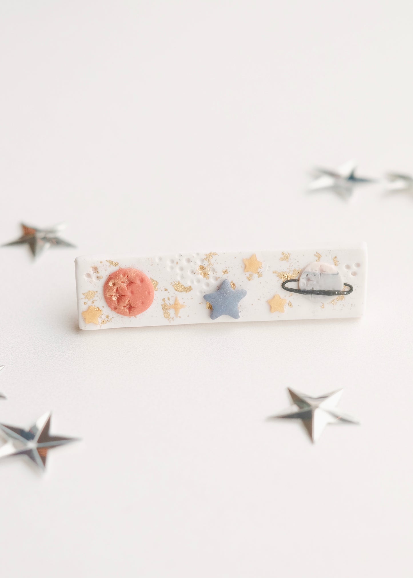 Whimsical polymer clay gold jewelry and goods for sale | Handmade and curated in Phoenix, Arizona by Meghan | Cottage core aesthetic jewelry