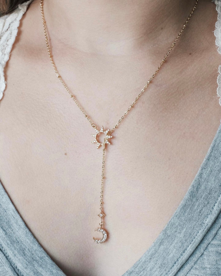 Sun & Moon Pull-Through Necklace