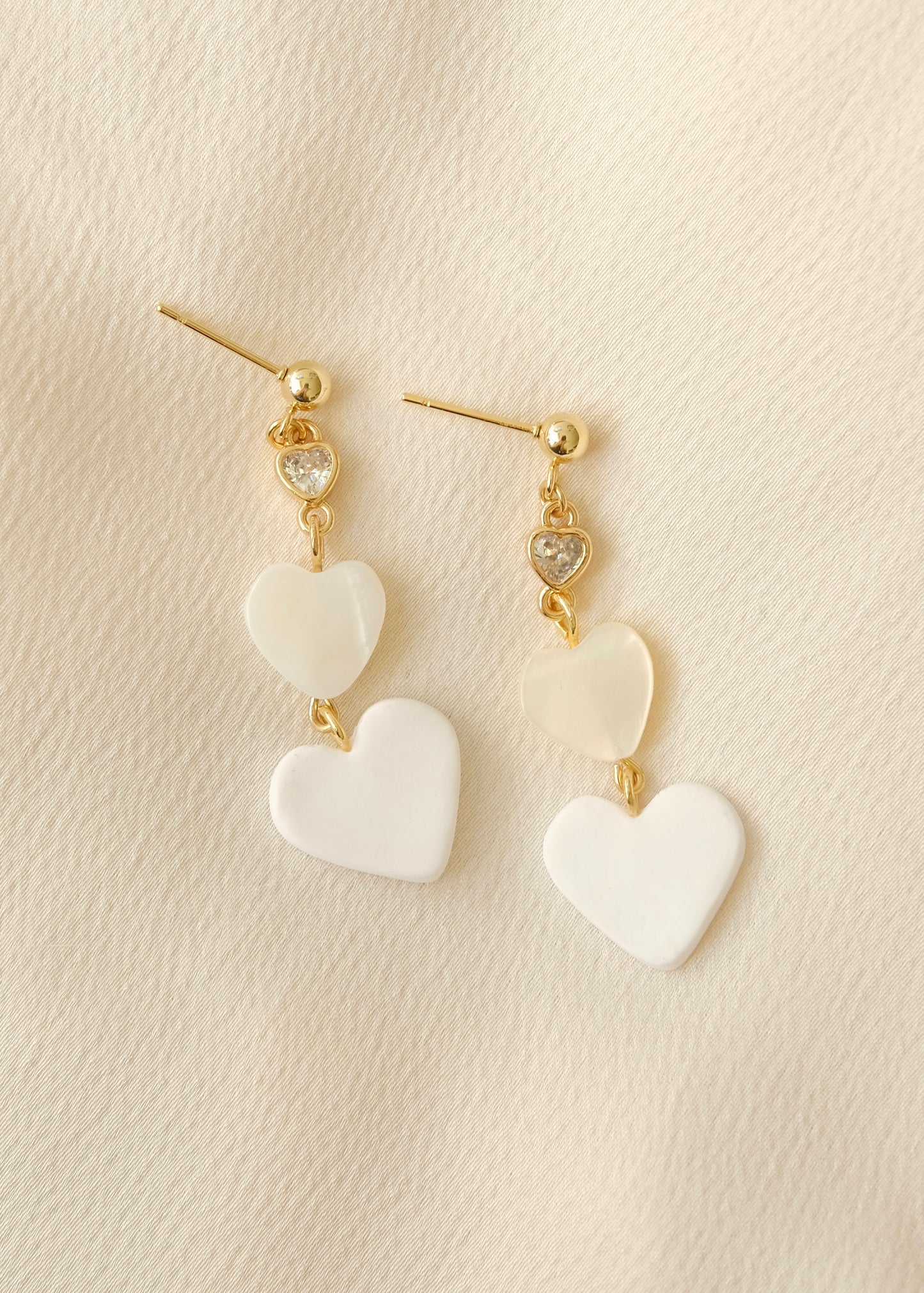 Triple Heart Earrings