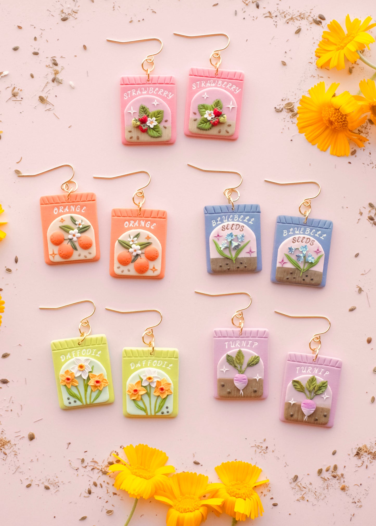 Limited Edition Spring Mix & Match Seed Packet Earrings
