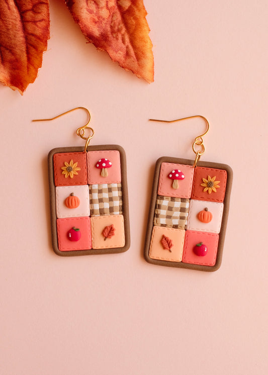 Autumn Quilt Earrings ⋆LAST ONE⋆
