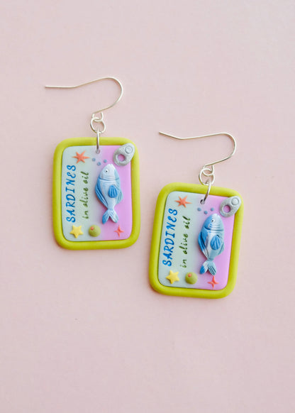 Sardine Tin Earrings