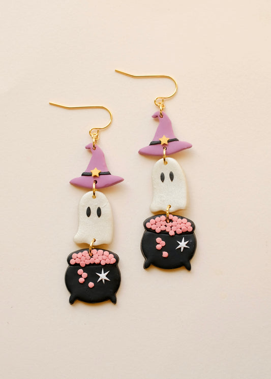 Witchy Ghost Dangle Earrings