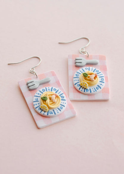 Pasta Dinner Plate Earrings