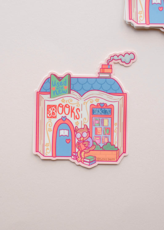 Cozy Bookstore Sticker