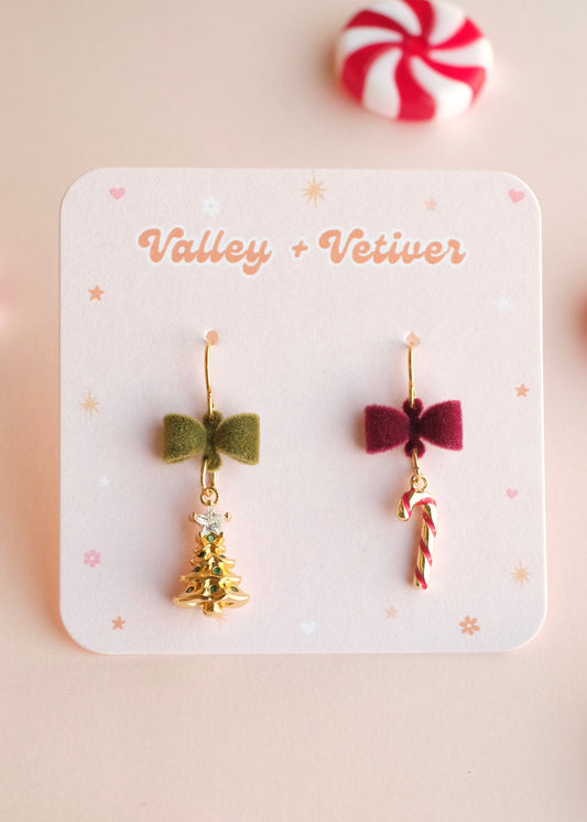 Tree & Candy Cane Earrings