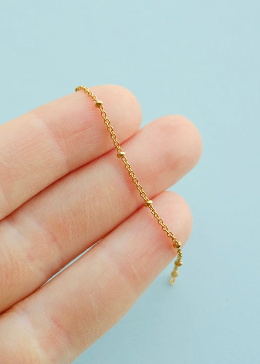 Gold-Plated Unfinished Satellite Necklace Chain S.H.