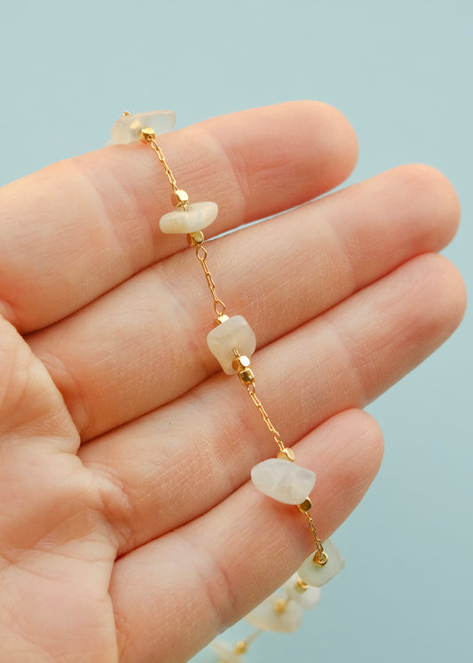 Gold-Plated Crystal Satellite Unfinished Necklace Chain S.H.
