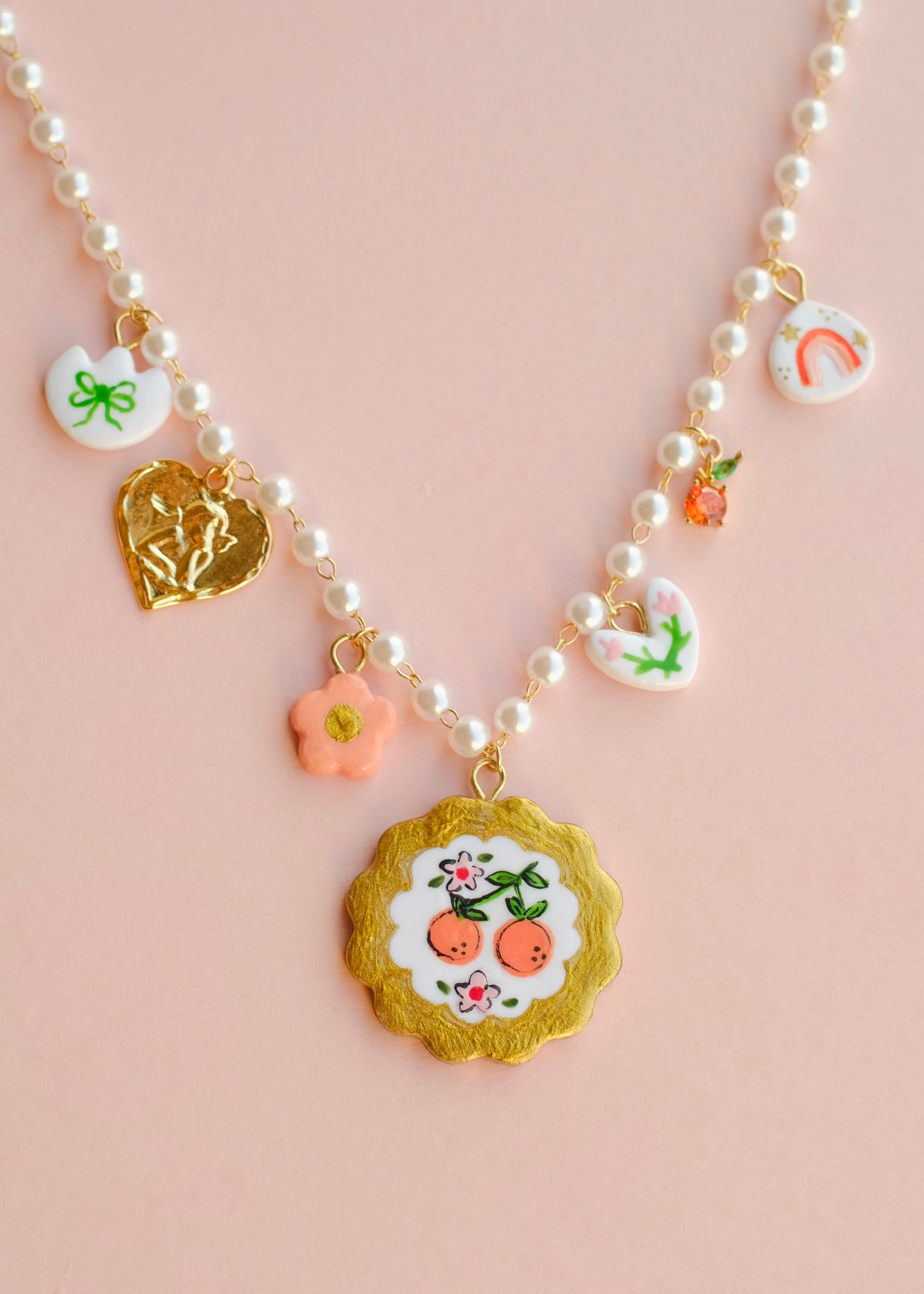 Orange Dream Charm Necklace