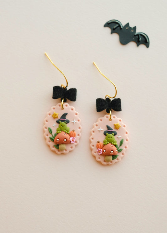 Witchy Frog Earrings