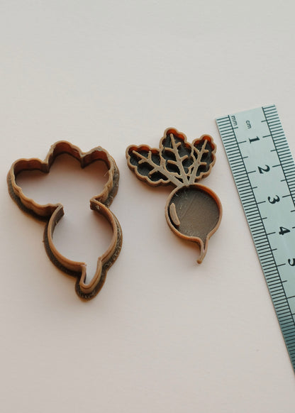 2 pc Turnip Clay Cutter & Stamp S.H.