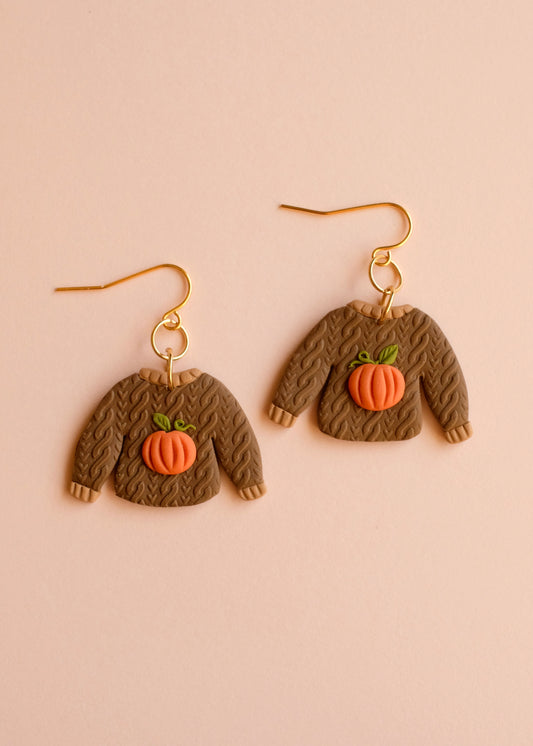 Pumpkin Knit Sweater Earrings ⋆LOW STOCK⋆