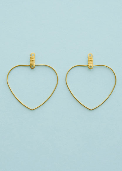 Brass Wire Heart Connector S.H.