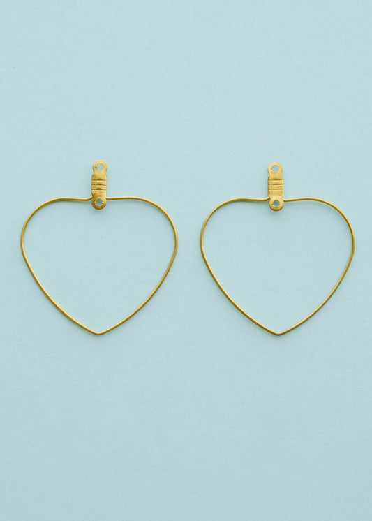 Brass Wire Heart Connector S.H.