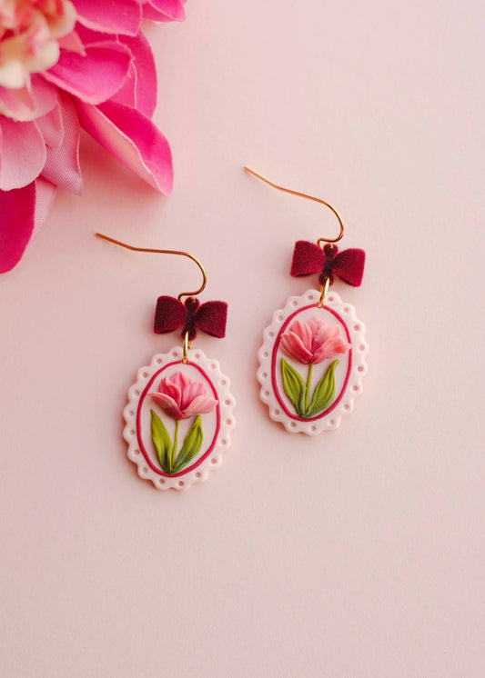 Peony Tulip Earrings