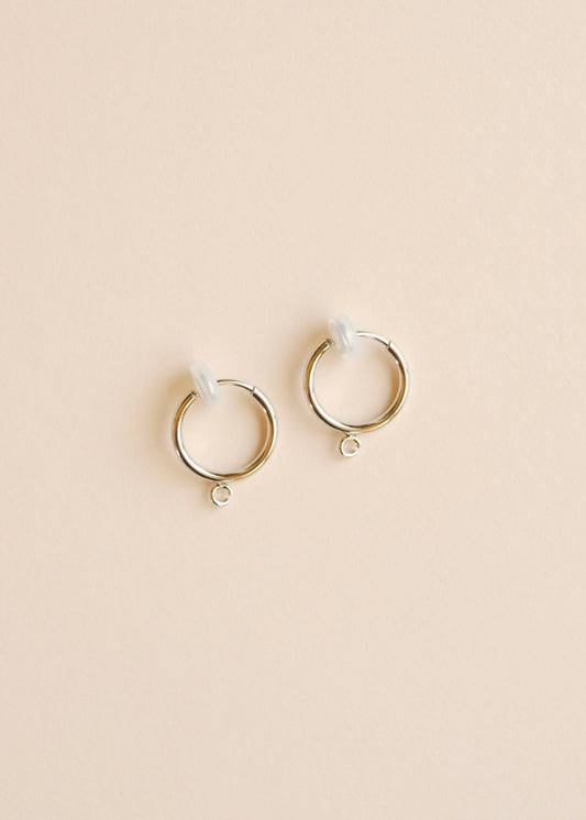 Silver Plated Hoop Clip-ons Upgrade