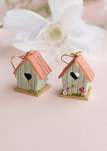Birdhouse Earrings