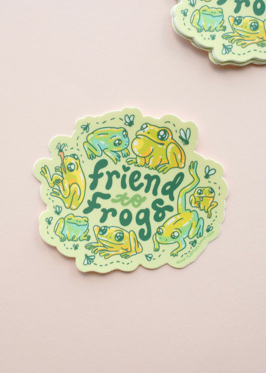 Friend to Frogs Sticker