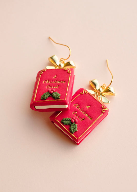 A Christmas Carol Book Earrings