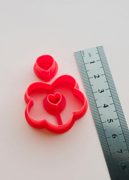 2 pc Scallop Heart Cutout Clay Cutters S.H.