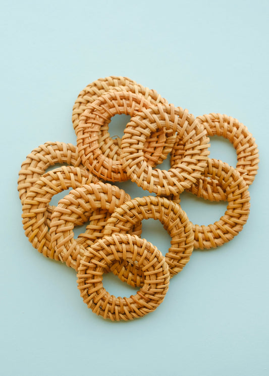 Wicker Circle Wreath Pendants S.H.