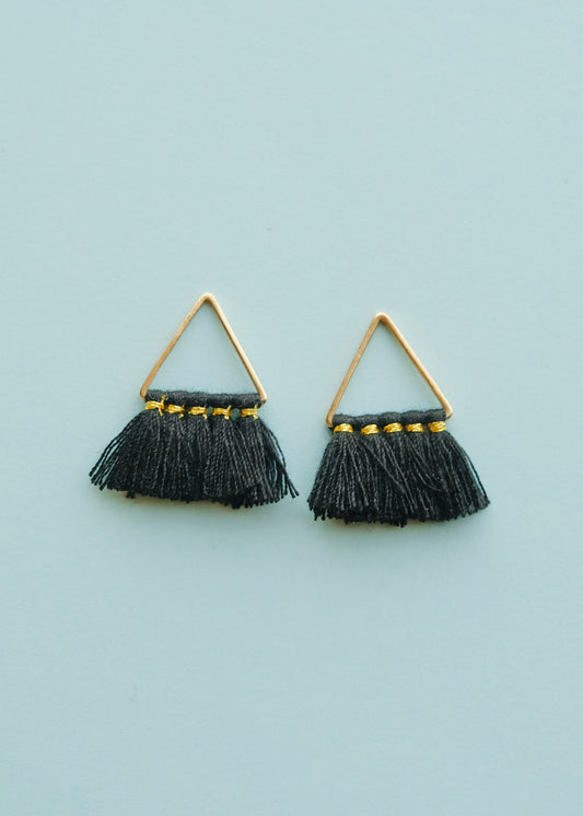 Black Brass Triangle Tassels S.H.