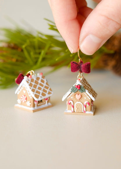 Gingerbread House Earrings