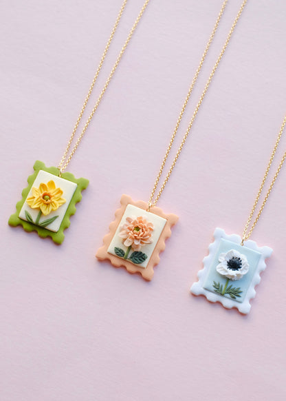 Floral Stamp Necklace