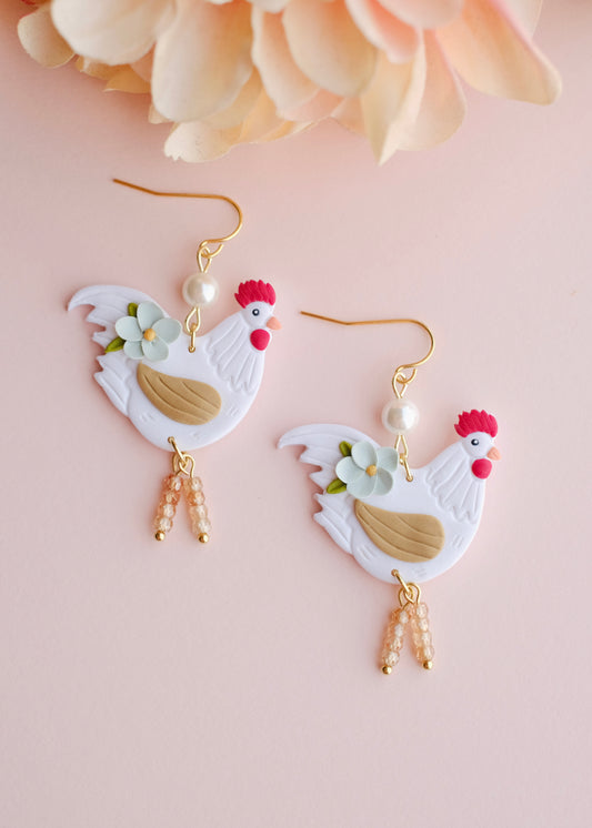 Chicken Earrings