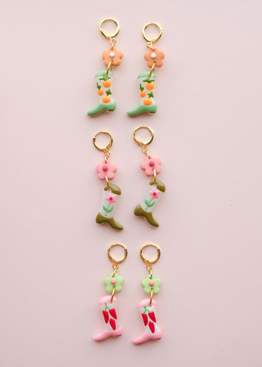 SAMPLE Garden Boot Earrings